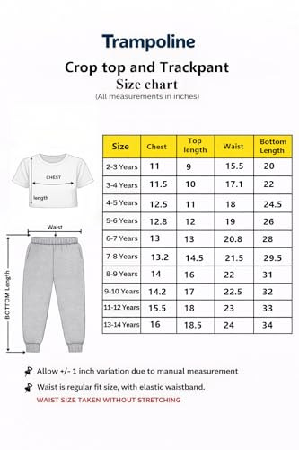 Image of Trampoline Girls Printed Co-Ord Set | Half Sleeve T-Shirt & Jogger Trackpant Set | Casual Wear Lounge Wear Outfit for Girls