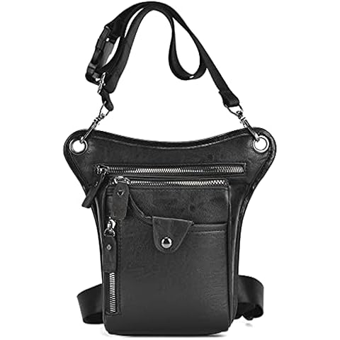 KPYWZER Vintage Leder Hüfttasche Drop Bein Tasche Cover