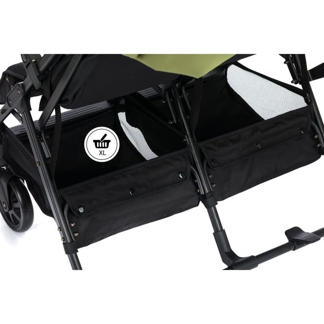 Fillikid Passeggino gemellare e fratelli gemelli – solo 10,2 kg e 78 cm di spessore, con posizione sdraiata, sedili regolabili indipendentemente, cintura a 5 punti e sospensioni – portata fino a 30 kg