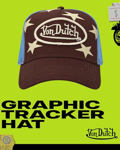 Image of Von Dutch Womens and Mens Trucker Hat - Mesh Back Curved Brim Americana Hats for Men and Women with Snap Back Closure