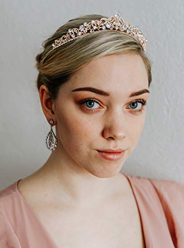 SWEETV Trouwtiara's en kronen met zijkam, Strass Bruids Kroon Prinses Tiara Sieraden Hoofddeksels voor Vrouwen en Meisjes - Image 3