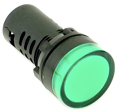 (10) YC-22G-5 Yuco European Standard Tuv Ce Listed 22MM LED Panel Mount Indicator Lamp Green 480VAC