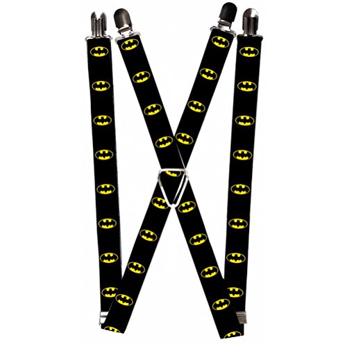 Buckle-Down Suspenders-Batman Shield Black/Yellow
