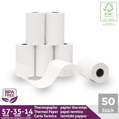 Rollos papel datafono LYNNE 57x35x12mm para tickets TPV 4