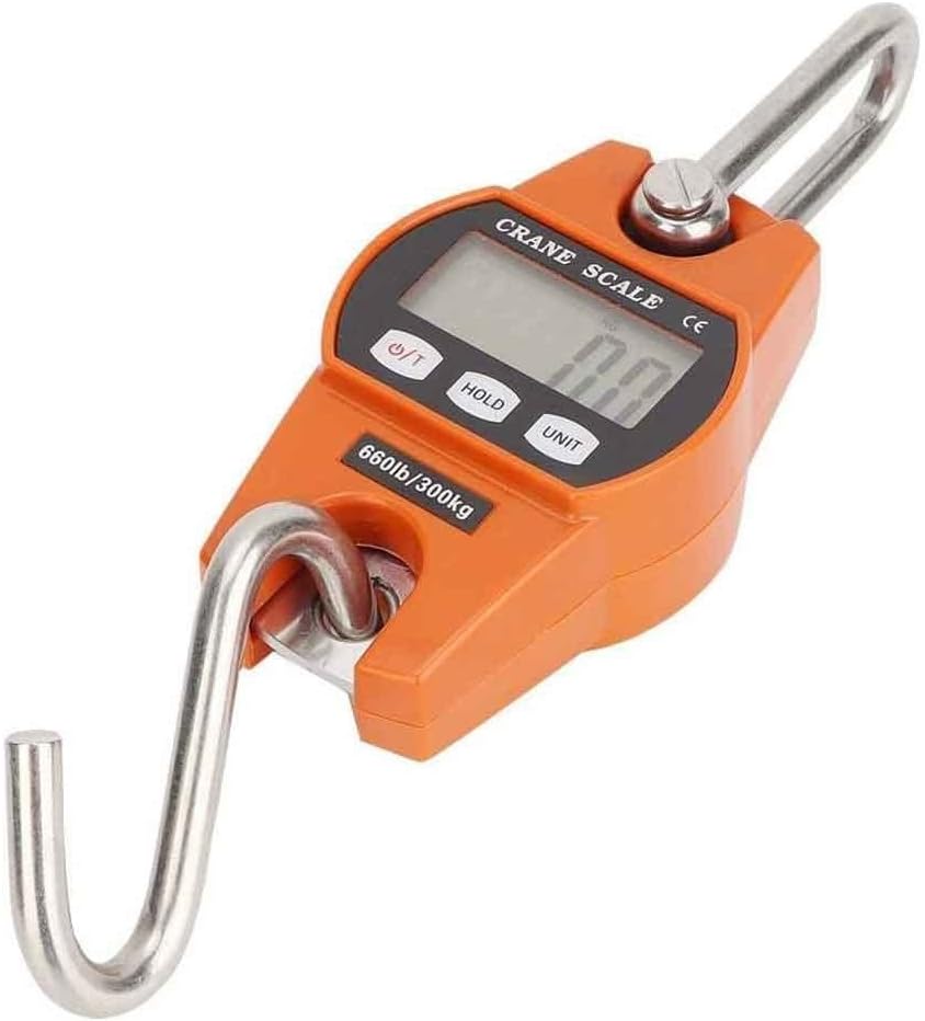 Luggage Scale，Hanging Scale，Mini Digital Crane Scale，Hanging Scale 660Lb/300Kg for Farm, Hunting, Bow Draw Weight, Big Fish with Accurate Sensor