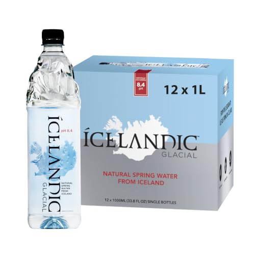 Icelandic Glacial Natural Spring Alkaline Water, 33.81oz, 12 bottles