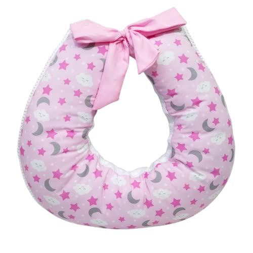 Capa De Almofada Para Amamentação Bebê Constelação Rosa