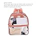 equlup Clear Backpack, PVC Transparent Backpack Portable PVC Zipper Design High Capacity Clear Back Pack Storage Bag for Outdoors Hiking Travel Shopping (Pink)