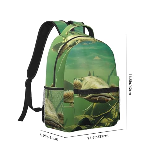 Sac à dos ordinateur imprimé poisson-chat noir cabine