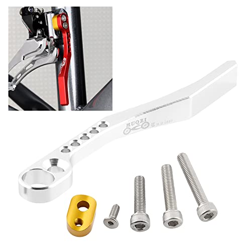 MotuTech Guide-chaînes pour Vélo de Route Vélo de Ville Bicyclette Chaine Stabilisateur Anti-décrochage Anti-Chute Protecteur en Aluminium (Argent)