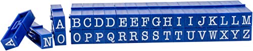 Contact USA Large 36-Piece American Typewriter Pegz Connectable Upperase Alphabet Stamp Set, Navy