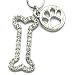 SoulBreezeCollection Clear Dog Bone Doggy Puppy Paws Necklace Pendant Animal Charm
