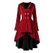Produktbild TEBAISE Smokingjacken Damen Steampunk Gothic Lange Coat Cosplay Kostüm Smoking Uniform Vintage Retro Windbreaker 2019 Winter Elegant Gothic Mäntel GroßE GrößEn Trenchcoat mit Asymmetrisch Saum S-5XL