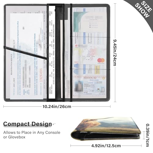 Organizador para carro de cuero slim miniatura 3