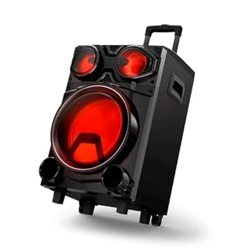 Caixa de Som philips Party TAX 3308 1000W + Bateria até 12Hrs, Preto