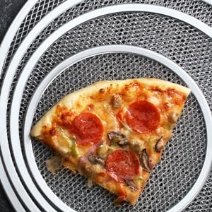 Image of Aluminium Pizza Tray Screen for Commercial Use, Baking Net, Oven Baking Tray Round Plates (12 INCH Set of 4)