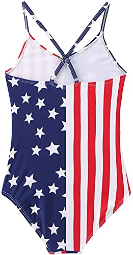 Girls One Piece Swimsuits Hawaiian Ruffle Swimwear Kids Summer Bathing Suit 3-14 Years4