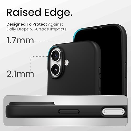 Image of CASEGEAR Silicone Snap Fit Back Cover Case Compatible with iPhone 17 | 8 Feet Drop Protection | Compatible with MagSafe | 360 Protection | Shockproof & Scratch Resistant | Midnight Black