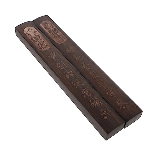 PartyKindom 2個学生向け 書道用黒檀木文鎮 おしゃれで耐久性のある文房具 伝統的な文化の学習にな教育アイテム