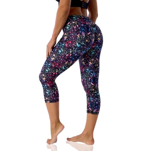 Leggings capri moldeadores estampados para entrenamiento diario