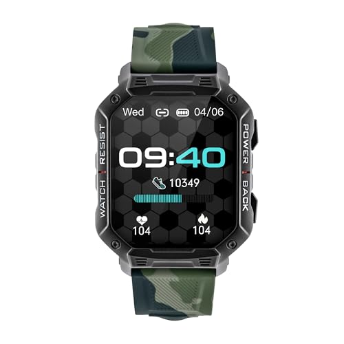 Montre connectée antichoc pour hommes actifs cherchant un style militaire
