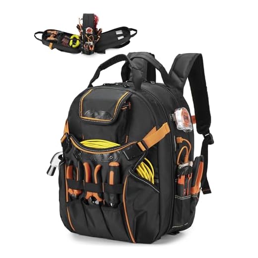 Heavy Duty Tool Backpack with USB Port