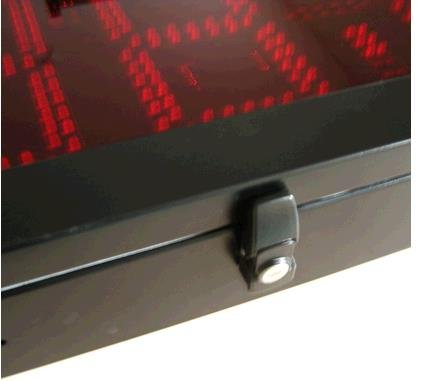 Reloj cronómetro LED de doble cara para carreras, diseño de puerta abierta y mantenimiento, gabinete IP64, caracteres grandes de 8 pulgadas miniatura 4