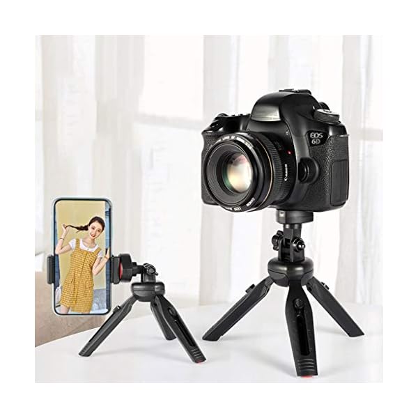 QIAOLI Videokamera-Stativ, Selfie-Stick, Handy-Stativ, tragbar, leicht, zusammenklappbar, Mini-Stativ, Einbeinstativ mit… – Bild 6