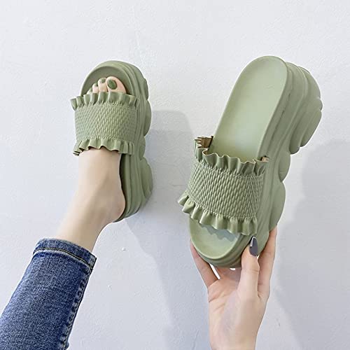 CYBLING-Womens-Platform-Slippers-Height-Increasing-Heels-Slip-on-Pleated-Fashion-Open-Toe-Wedge-Mules-Slides-Sandals