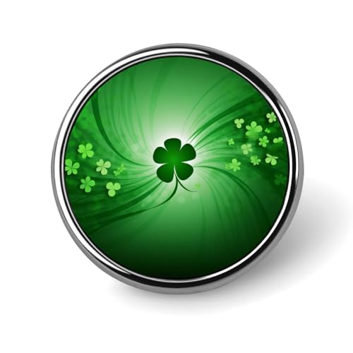 Aluminium Alloy Round Badge Brooch Pins for Men Happy St Patrick's Day Brooches Elegant Pin for Women Fashion Button Badges Brooch Badge for Hats Jackets Shirts