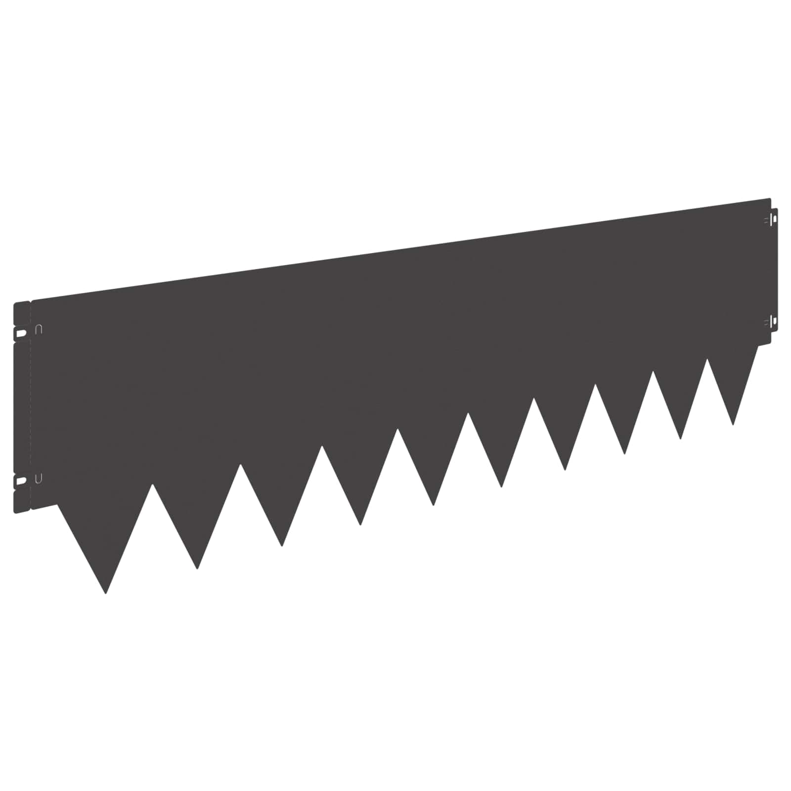 Metalowe obramowanie trawnika, czarne, 10 sztuk, 103 x 30 cm, z systemem wtykowym do grządek ogrodowych, krawędzi trawnika, krawędzi rabatki, palisady, ograniczenia trawnika, uniwersalna