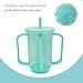 Qancesd Adult Sippy Cups for Elderly 12oz Sippy Cup with 2 Handles No Spill Cups for Adults Straw Cups Dysphagia Cups for Disabled Patients