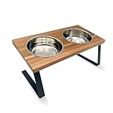 [maru5] 犬 猫 フードボウル ダブル 木