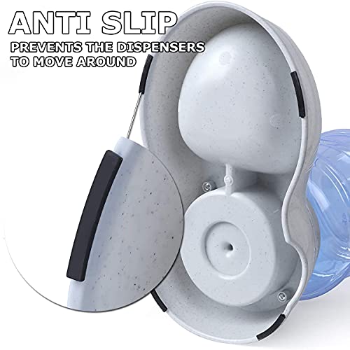 Vaygway Pet Feeder And Waterer – Self Dispensing Gravity Automatic Feeder - Food And Water Dispenser Set – Dog Cat Pet Food Bowl – 1 Gallon Feeder And 3.7 Waterer #TOP4