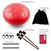 LOMUTY Rain Drum for Outside Garden - Steel Tongue Drum 6 Inch 8 Notes Outdoor Meditation Instrument with Waterproof Bag, Mallets, Finger Picks(Red)