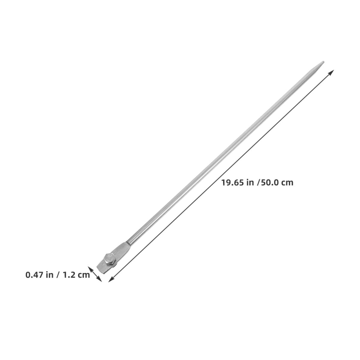 POPETPOP Piquet de Terre en Fer Argenté, Tige de Mise la Terre Pratique pour Antennes Paraboliques et Installations Extérieures, Installation Facile, Conductivité