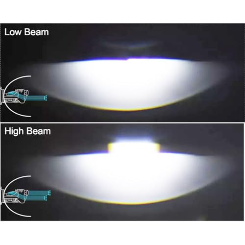 Image of Ultra Bright Led Headlight Bulb /Headlamp Projector With HD Condenser Lens | White Light Reflection Universal Fit For All Bikes & Cars Models (Pack of 1)