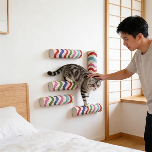 Griffoir mural pour chat résistant aux rayures et très adhésif