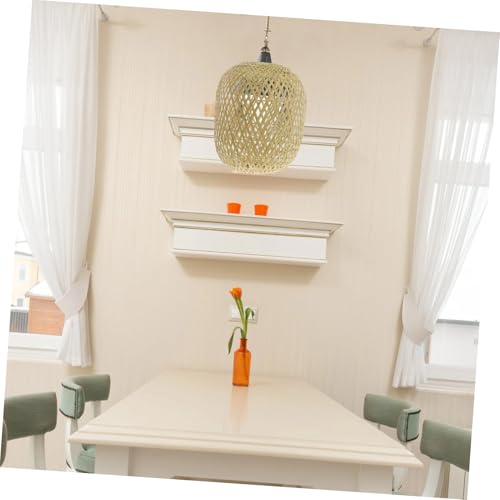 Pantalla de Lámpara de Bambú para sala y ambientes de interior acogedores 4