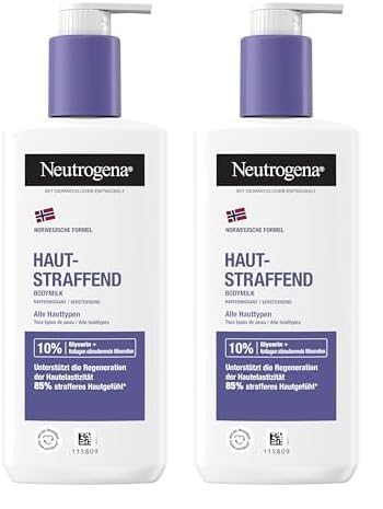 Neutrogena Formule norvégienne - Lait corporel raffermissant pour la peau (250 ml) - Lait corporel réparateur et non gras avec minéraux stimulant à la glycérine et au collagène - Pour tous les types