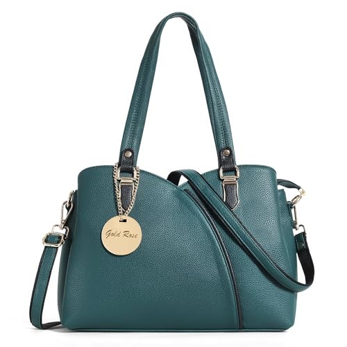 Image of Gold Rose Women's Vegan Leather Handbag - Stylish Shoulder and Crossbody Bag for Women | Multi-Compartment Office, Party and Daily Use Purse