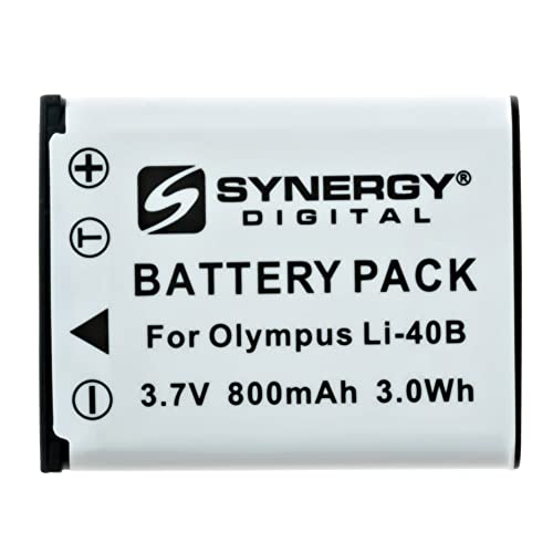 Synergy Digital Camera Battery, Compatible With Kodak Pixpro Fz53 Digital Camera, (Li-Ion, 3.7V, 800 Mah) Ultra Hi-Capacity, Compatible With Olympus Li-40B Battery #TOP3