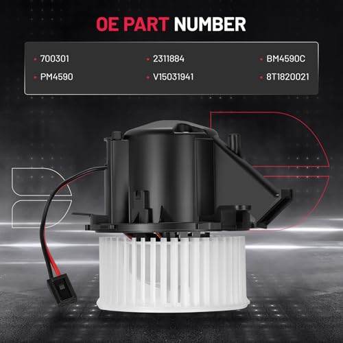 Image of BDFHYK AC Heater Blower Motor Fan 700301 Compatible with Audi A4 A5 Quattro Q5 RS5 S4 S5 SQ5 allroad,HVAC Blower Motor Assembly Replacement for 2311884 BM4590C PM4590 V15031941 8T1820021