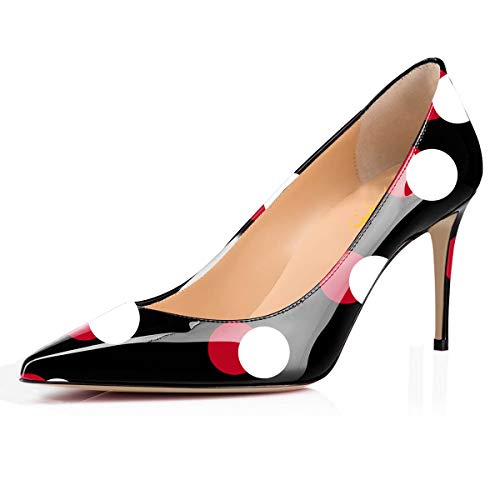 XYD Women Formal Closed Pointy Toe Pumps Slip On High Heel Stiletto for Office Lady Daily Wearing Dress Shoes