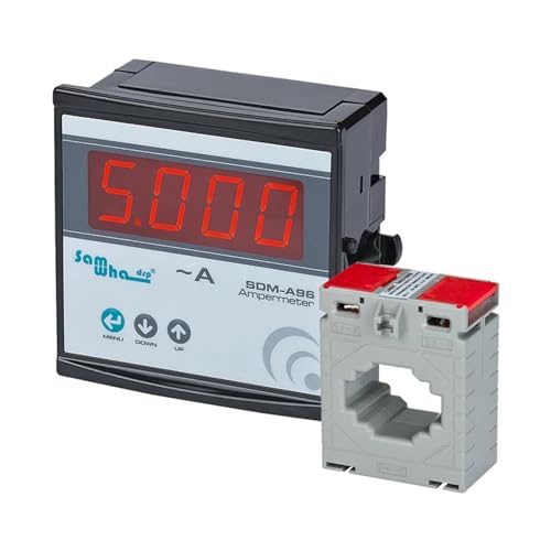 AELATNGS SDM-A Digital Ammeter, Slim Compact, LED Panel Meter (Color : CT 800A, Size : 36X96MM_220-240V)