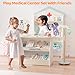 JOYMOR Pretend Hospital Kids Doctor Kit, Wooden Doctor Play Set w/Plenty of Medical Toy Accessories, Ideal for Toddler Play Doctor, Pretend Kids Playset for Christmas Birthday Gifts