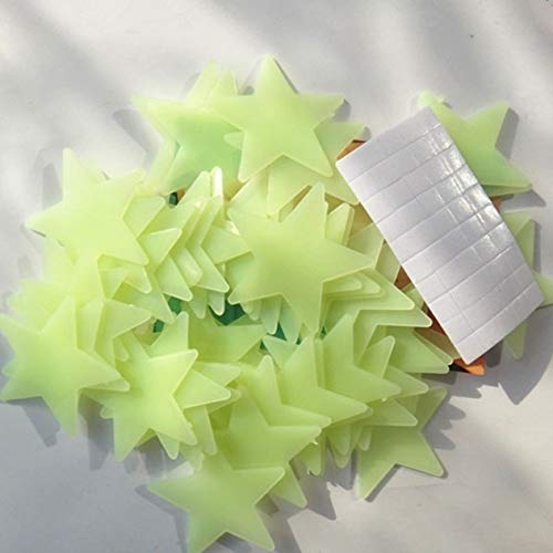 Adesivos de parede de estrelas, 40 peças, 4,6 cm, adesivo de parede de estrela luminosa, luminoso, f