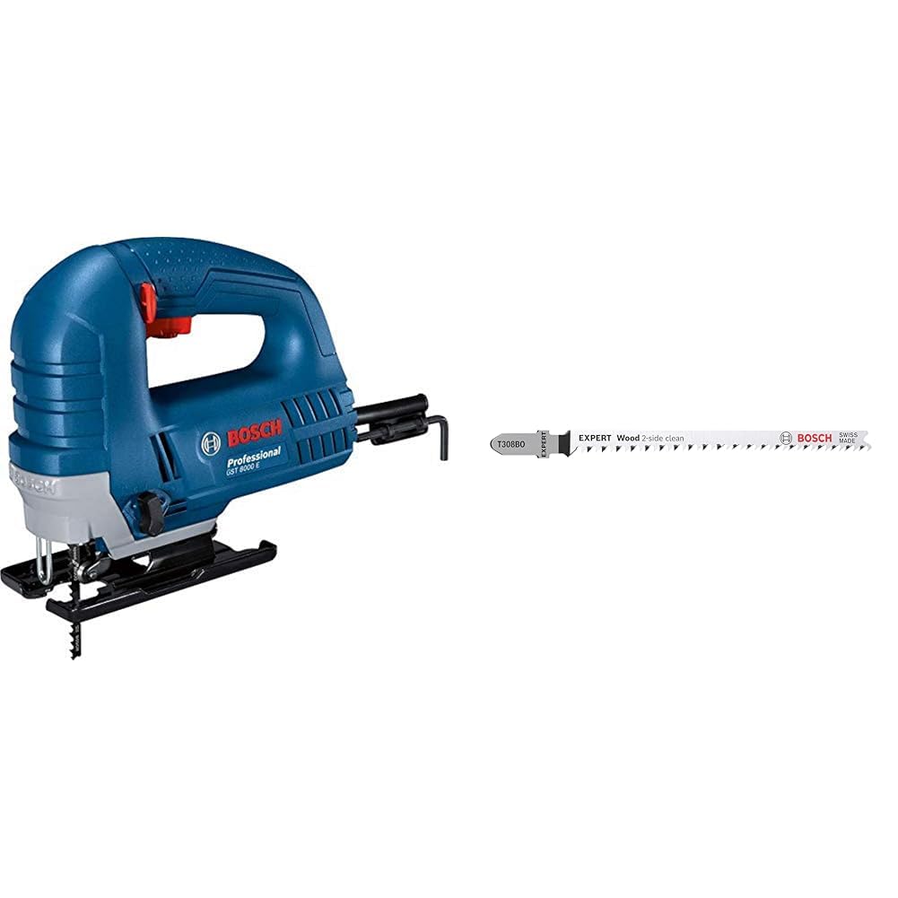 Scie sauteuse GST 8000 E Bosch pour stopper les éclats lors de la coupe