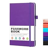 Password Book with Alphabetical Tabs - Internet Address & Password Keeper Logbook, Hardcover Password Notebook for Password Organization