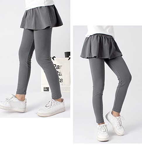 Girls Footless Leggings with Ruffle Tutu Skirt Pants Stretchy Cotton Leggings Toddler Kids Fall Outfits for Dance Gym2